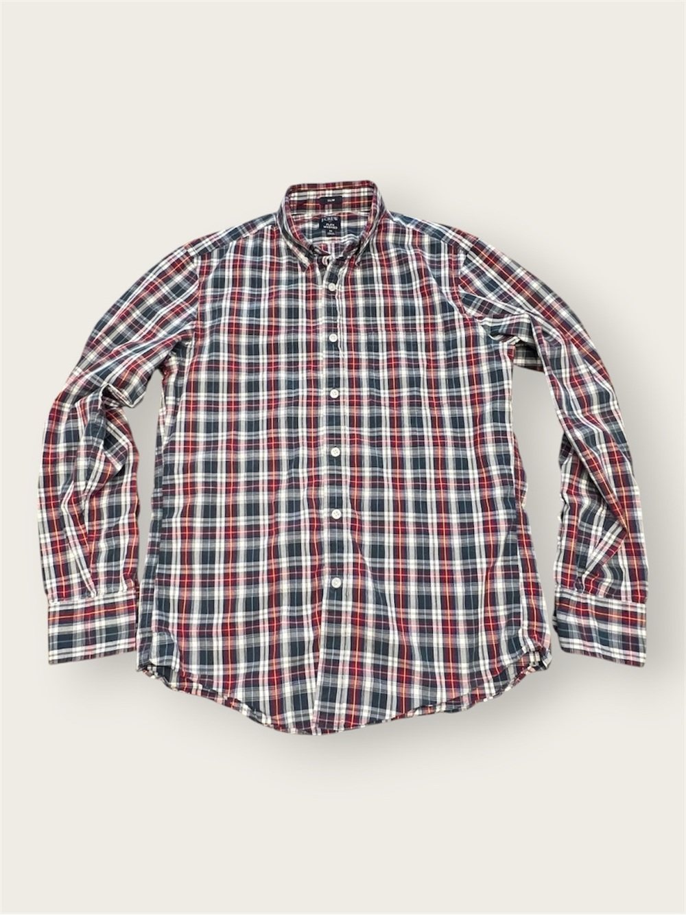 J. Crew | Flex Washed Slim Plaid Button-Down Shirt | Long Sleeve | Stretch